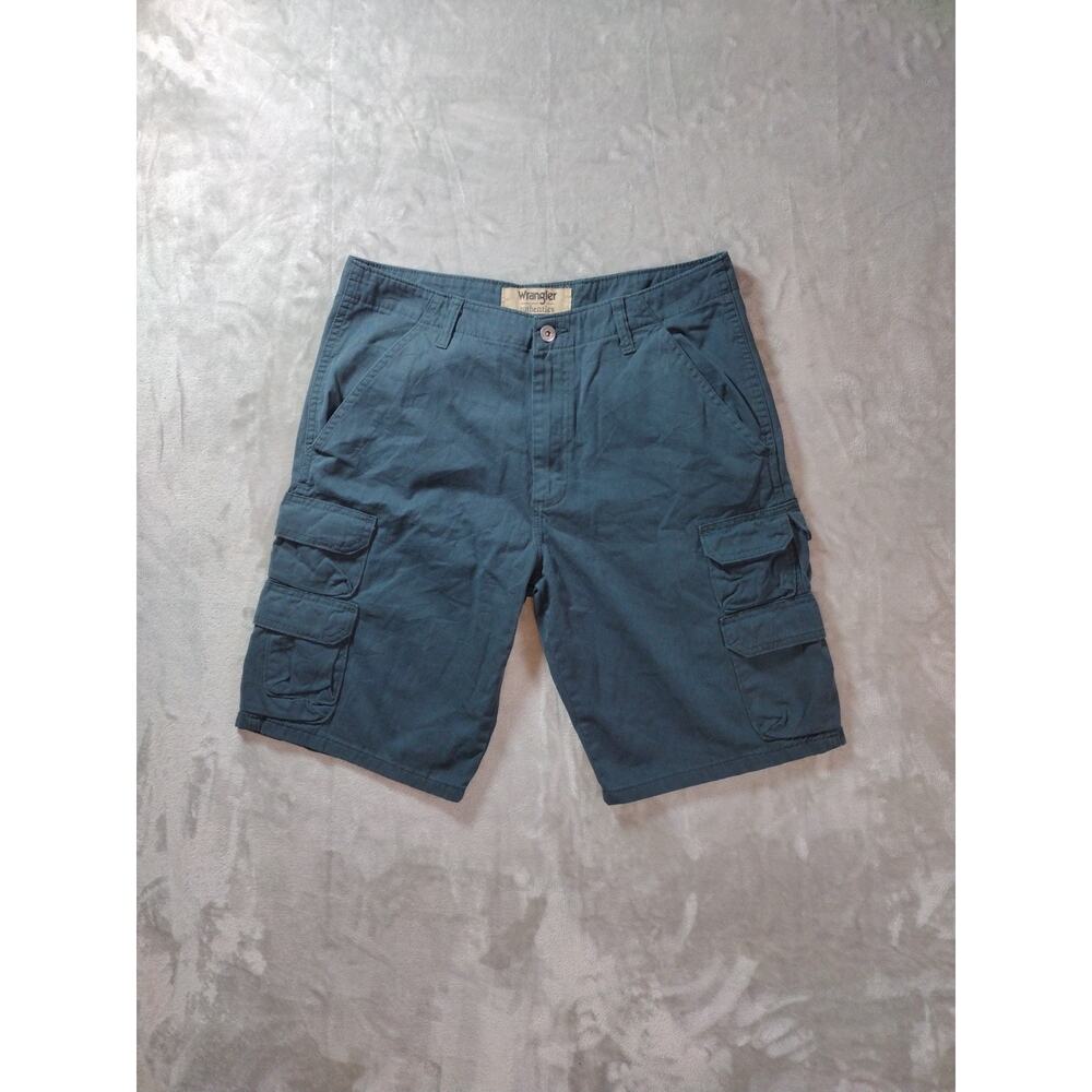 Wrangler Authentics Cargo Shorts Mens 32 Navy Blue Streetwear Skater Gorpcore